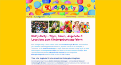 Desktop Screenshot of kiddy-party.de