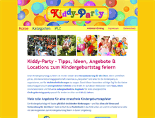Tablet Screenshot of kiddy-party.de